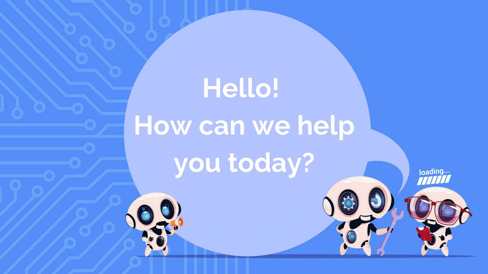 Artificial intelligence chatbot giving an automated customer service response