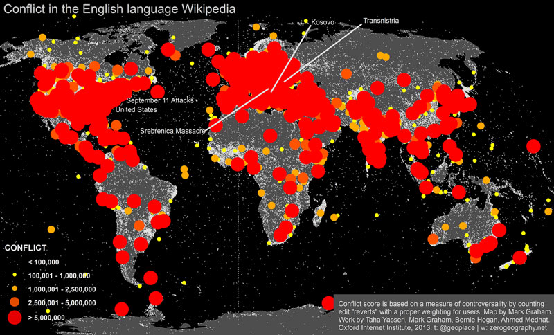 world map showing conflict in the english language