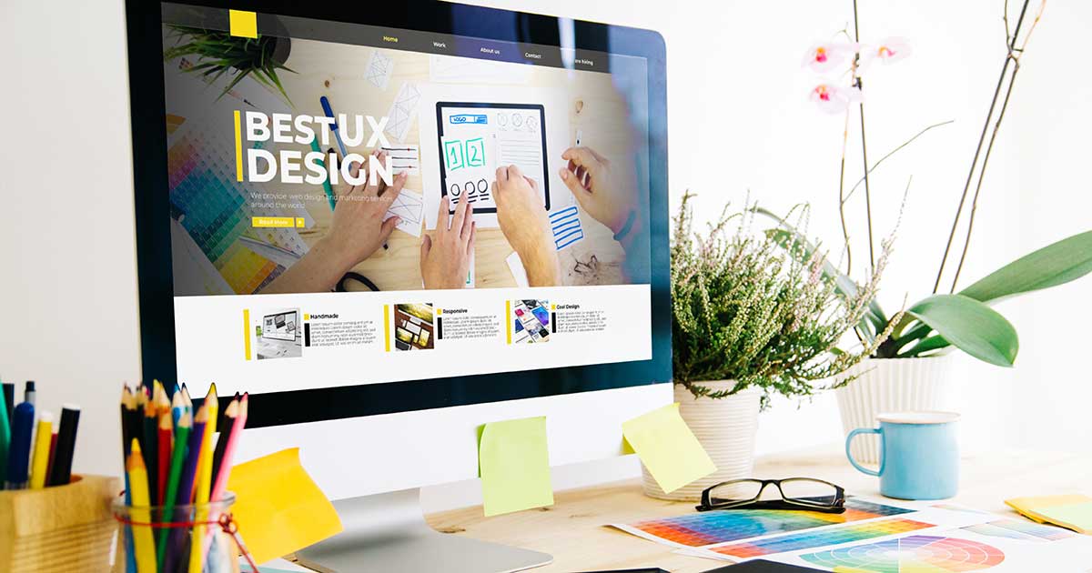Graphic design studio showing ux design website