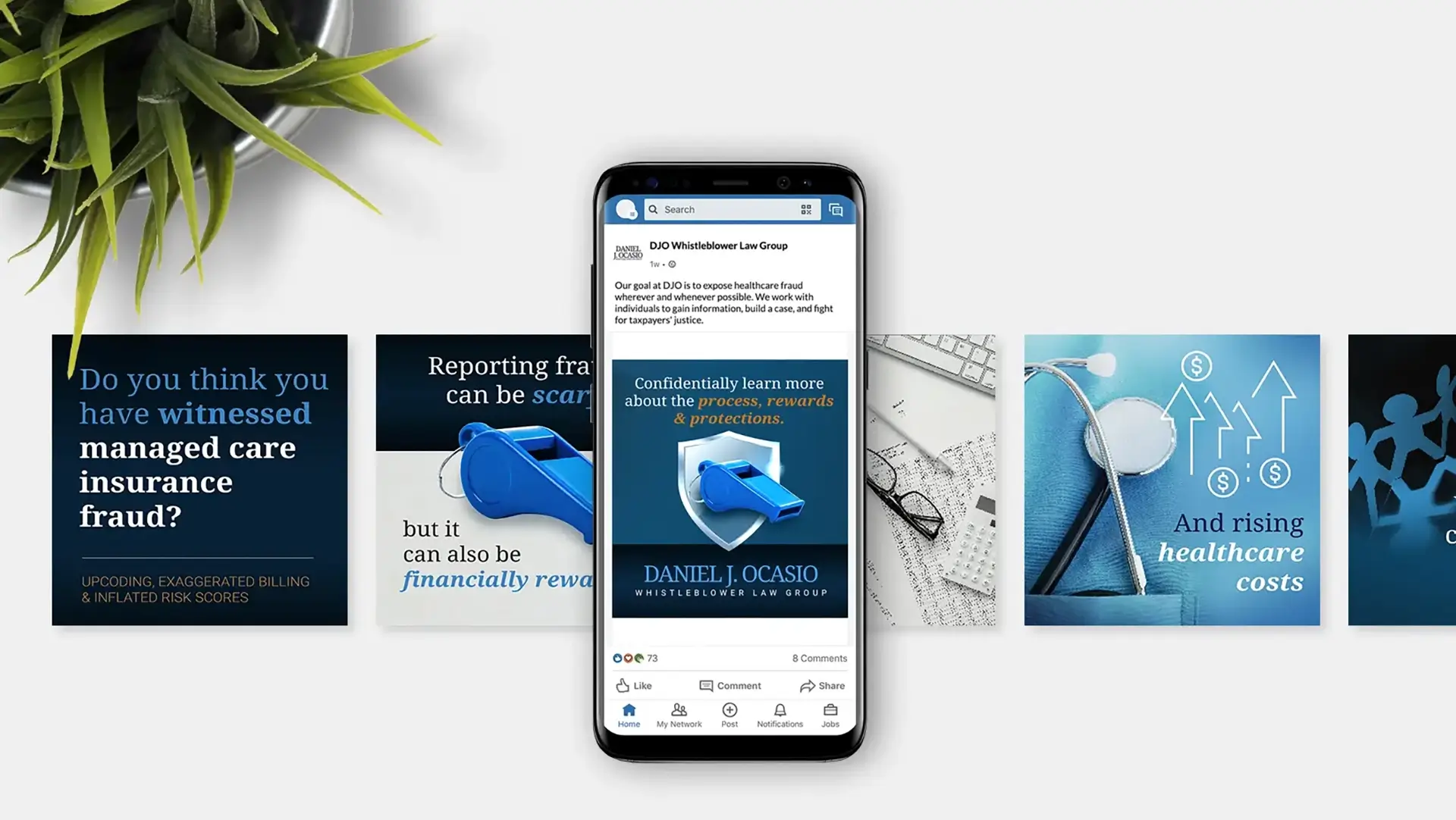 DJO Whistleblower Law Group LinkedIn Ads