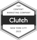 Clutch 2023 Top Content Marketing Company Award